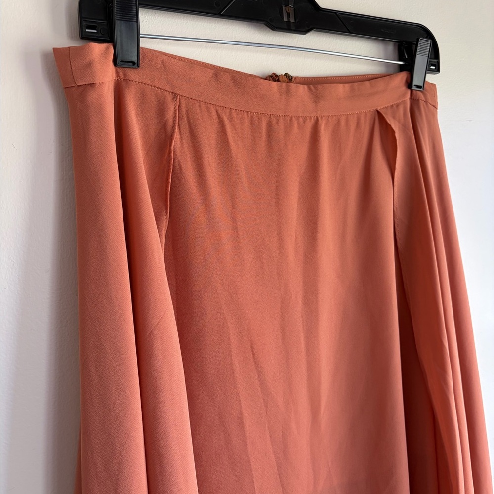 Umgee Chiffon Panel Tulip Wrap Midi Skirt Size L - Picture 3 of 6